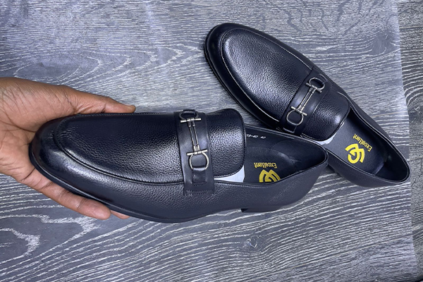 Rosiix Italian Leather Men's Shoes (Black)